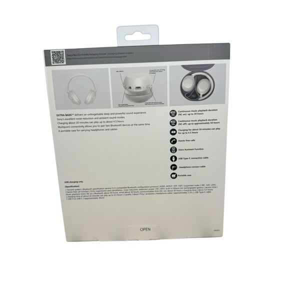 Sony WH-XB910N EXTRA BASS Noise Cancelling Headphones Over the Ear Wireless NEW - Picture 2 of 4